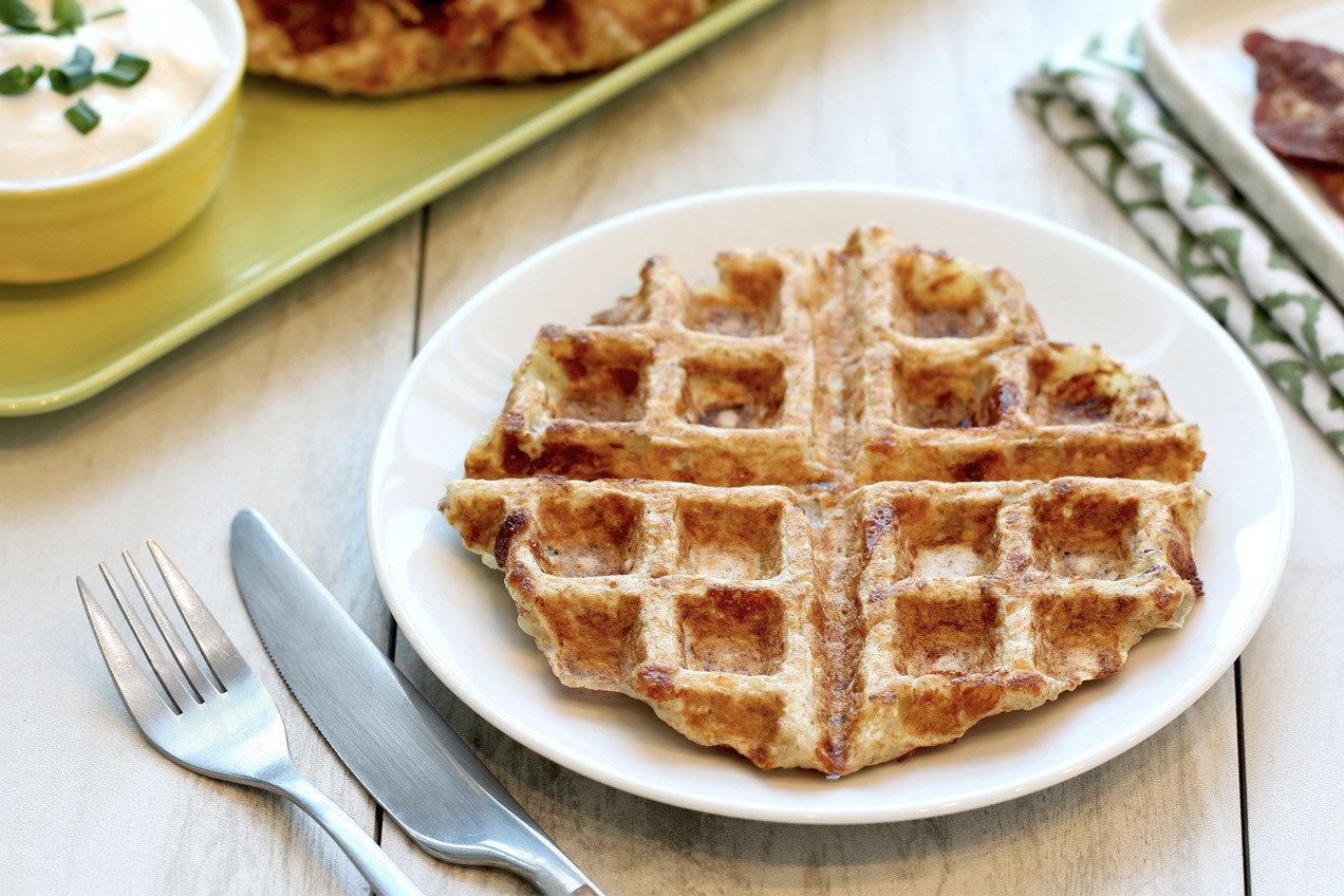 Healthy Bacon & Cheese Waffles + More Cauliflower Recipes Hungry Girl