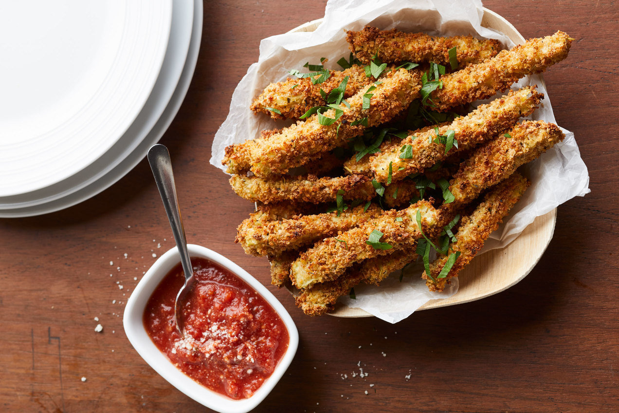 Baked Eggplant Parmesan Veggie Fries Recipe Hungry Girl