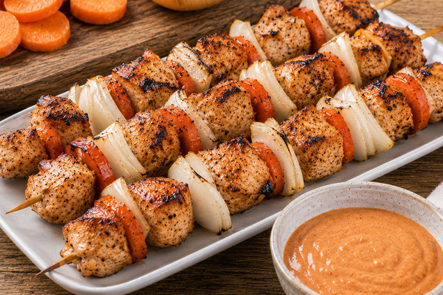 Hungry Girl Healthy Naked Buffalo Chicken Kebabs Recipe