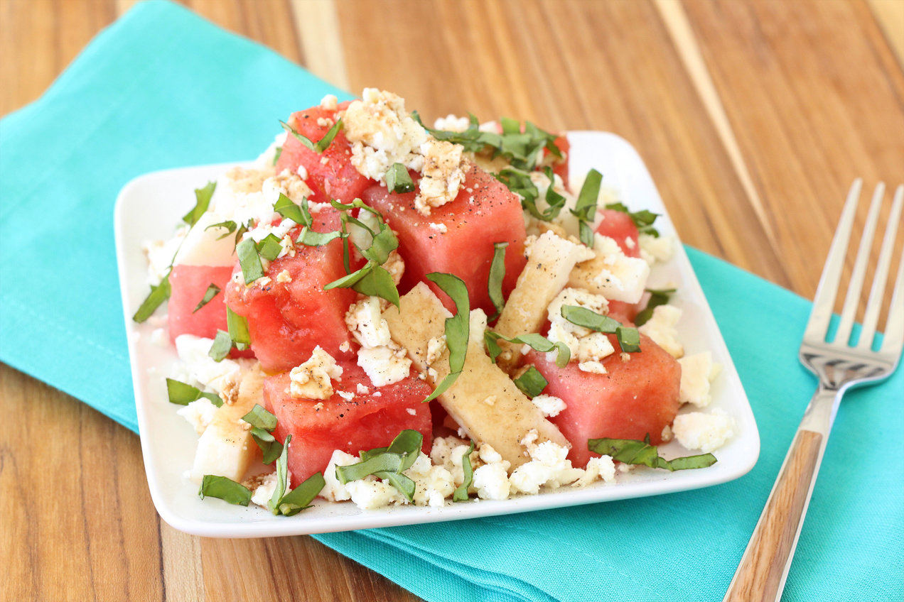 Happy Jicama Watermelon Salad Hungry Girl