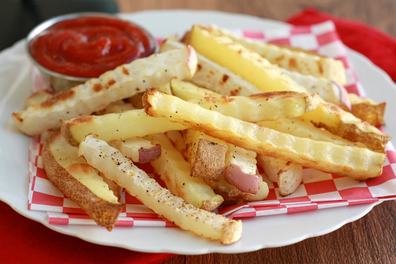 Baked Potato 'n Turnip Fries Hungry Girl