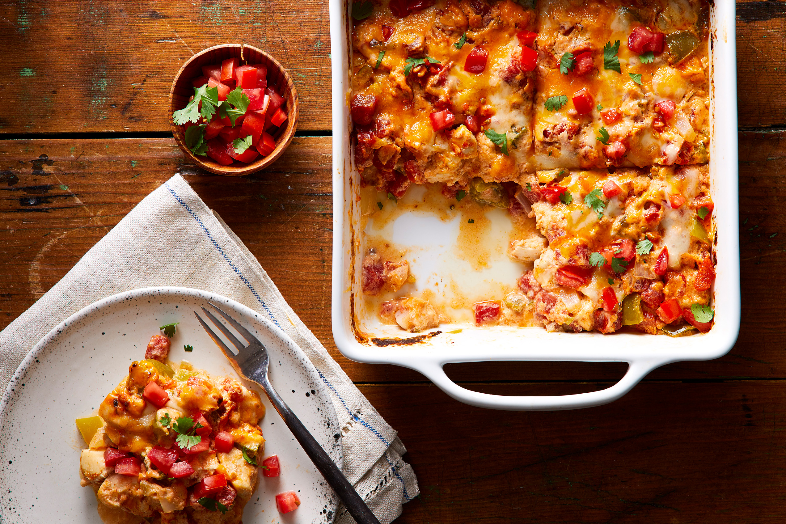 Chicken & Queso Casserole | Hungry Girl