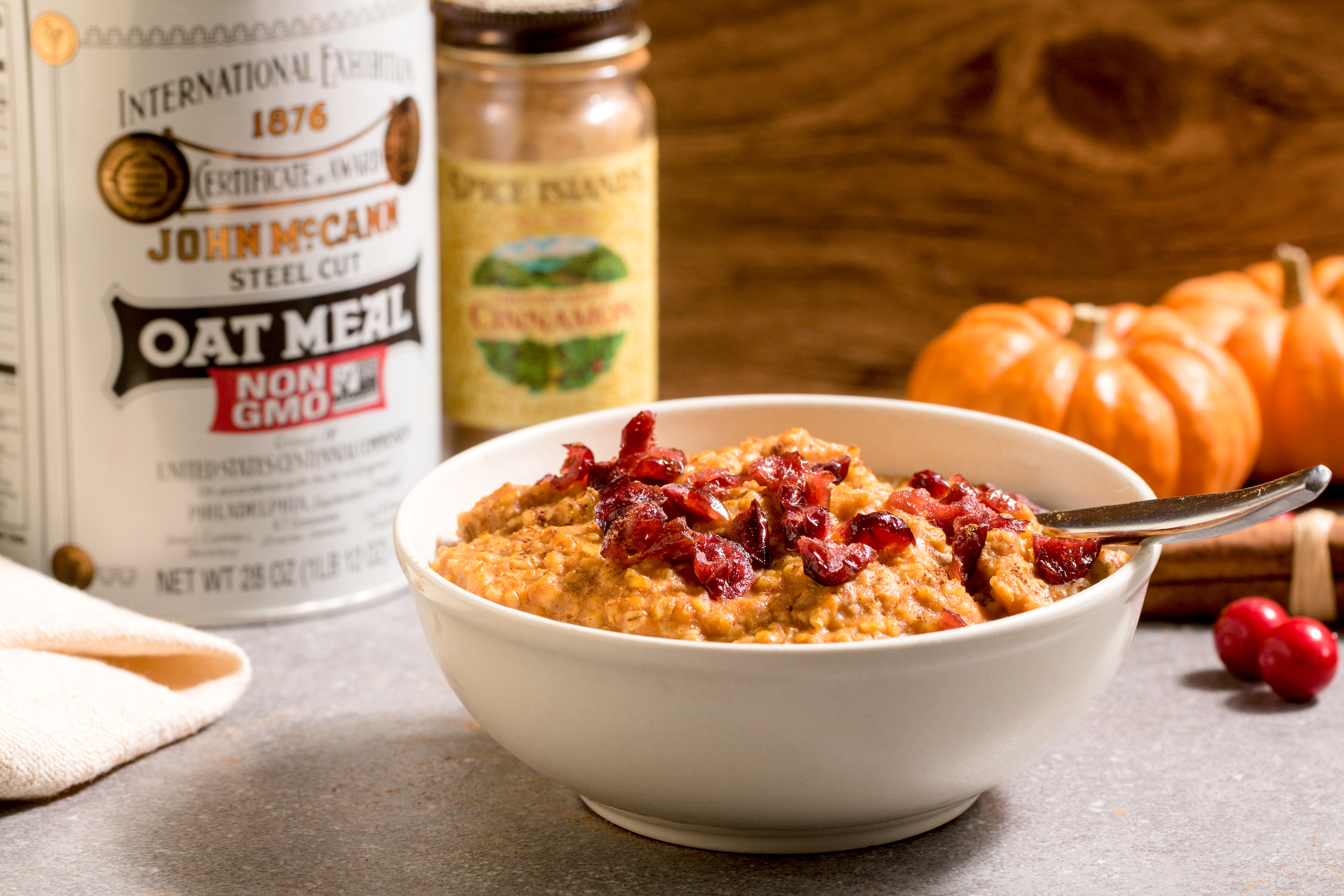 Pumpkin Cranberry Steel Cut Oatmeal Hungry Girl