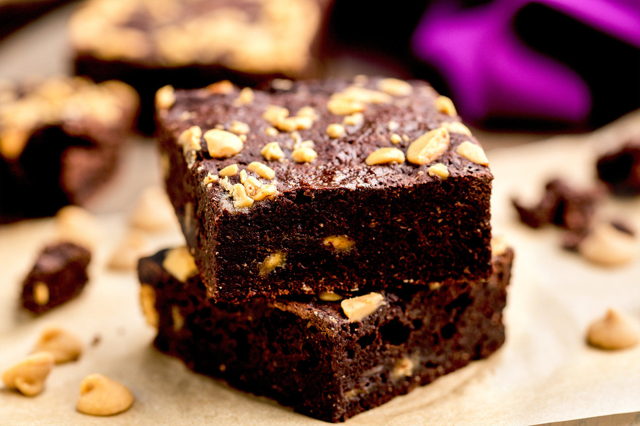 Peanut Butter Chip Brownies Recipe with Secret Cauliflower Hungry Girl