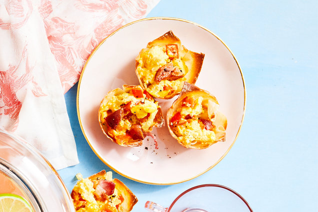 Hungry Girl Healthy Bacon & Cheese Egg Scramble Bites Recipe