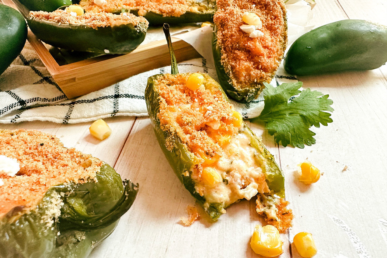 Baked Mexican Street Corn Jalapeño Poppers Recipe Hungry Girl