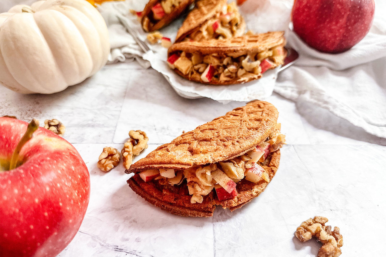 Healthy Pumpkin Pie Waffle Dessert Tacos Recipe Hungry Girl