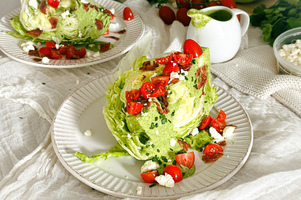 hungry lady salad dressing Greek Goddess Wedge Salad