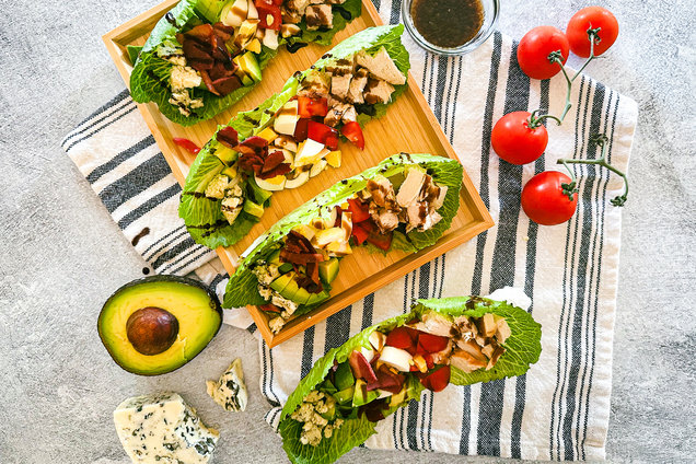 Hungry Girl Healthy Chicken Cobb Lettuce Boats Recipe
