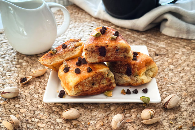 Hungry Girl Healthy Dubai Chocolate Stuffed French Toast Nuggets Recipe