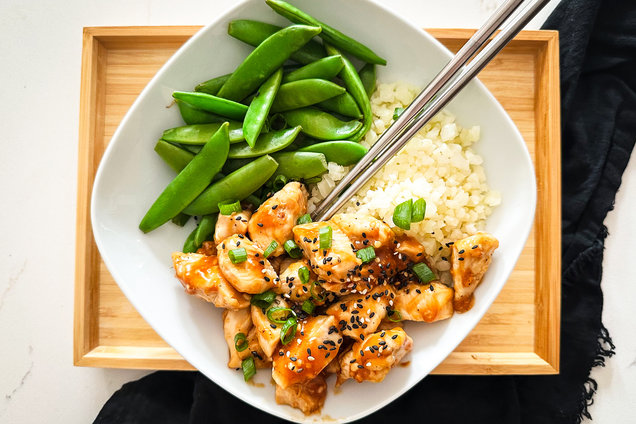 Hungry Girl Healthy Easy Sticky Honey Chicken Recipe