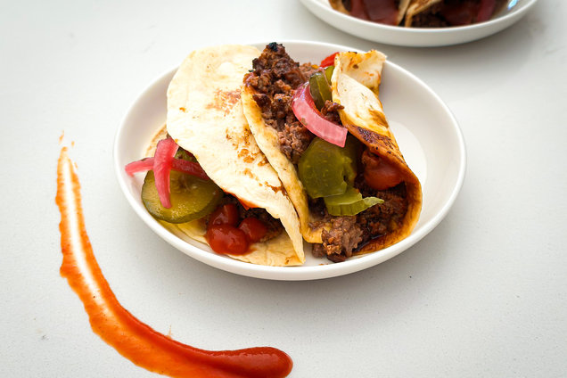 Hungry Girl Healthy Sloppy Joe Smashed Tacos Recipe