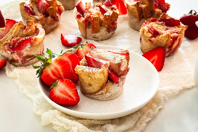 Hungry Girl Healthy Strawberry Protein French Toast Muffins Recipe