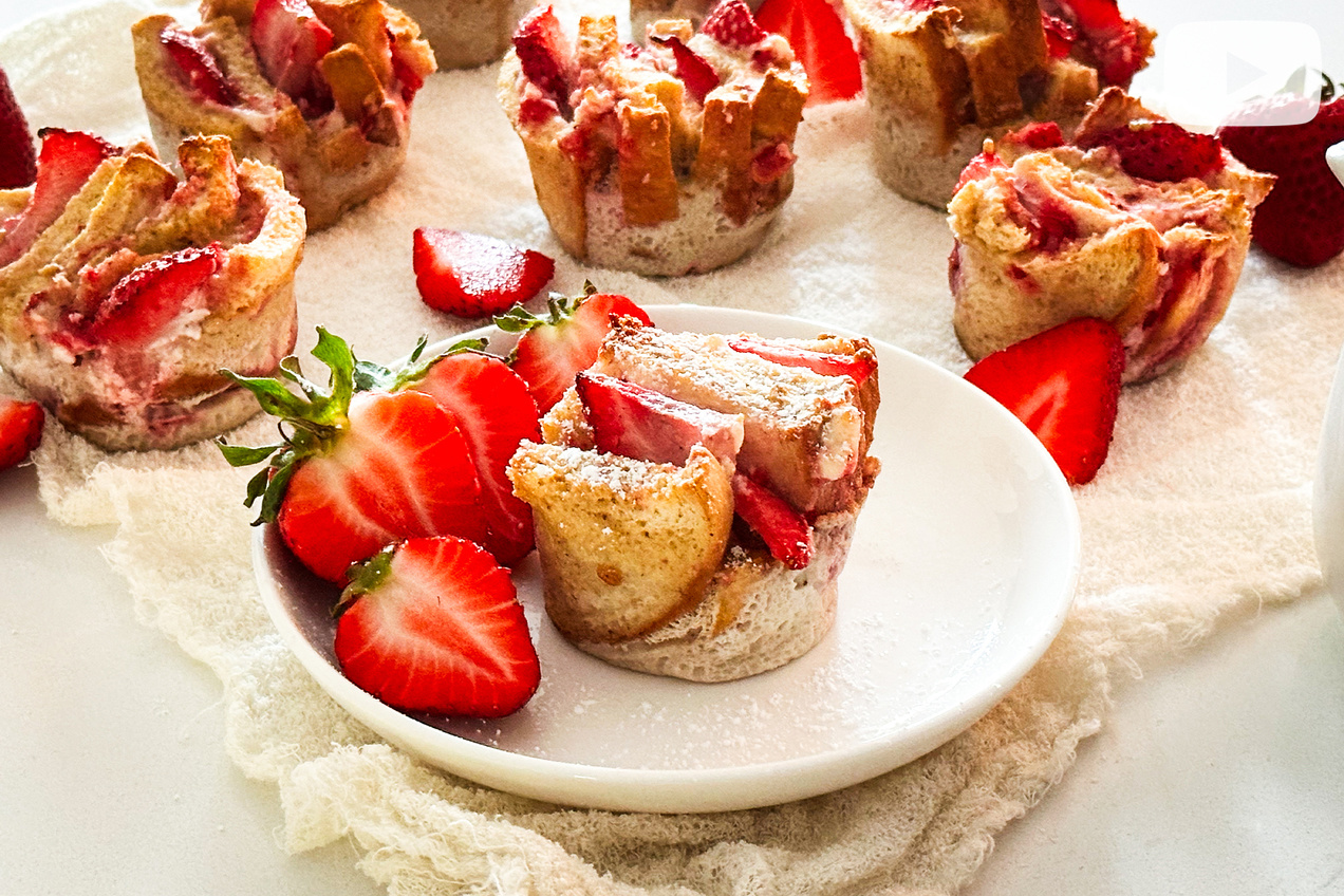 Hungry Girl Healthy Strawberry Protein French Toast Muffins Recipe