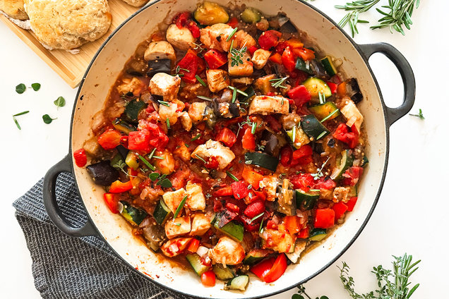 Hungry Girl Healthy One-Pan Chicken Ratatouille Recipe