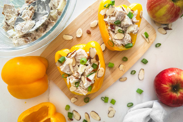 Hungry Girl Healthy Apple Chicken Salad Pepper Boats Recipe