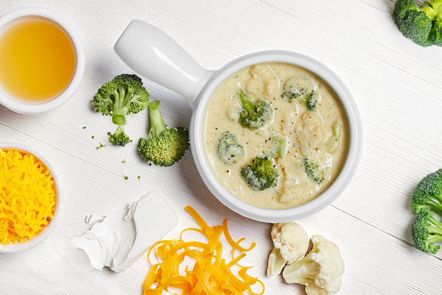 Hungry Girl Healthy Better Broc ‘n Cheddar Soup Recipe