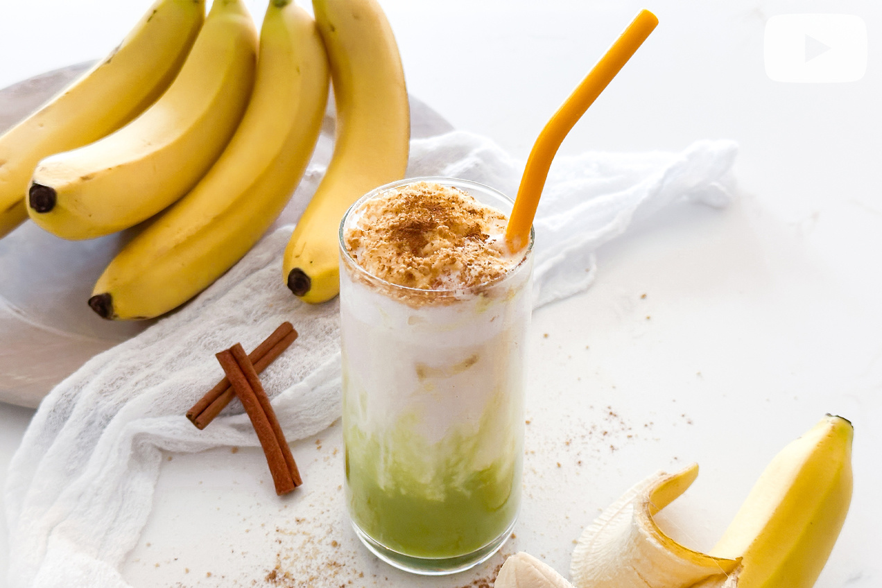 Hungry Girl Healthy Banana Muffin Iced Matcha Latte Recipe