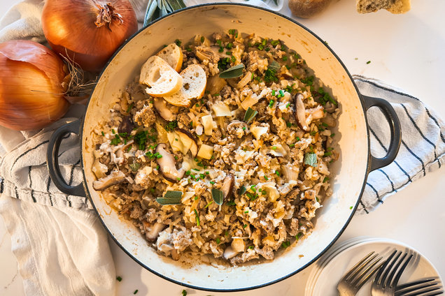 Hungry Girl Healthy French Onion Turkey Skillet Recipe