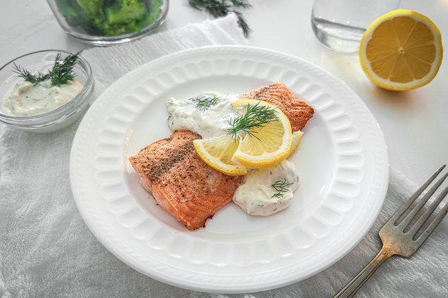 Hungry Girl Healthy Easy Dreamy Herbed Salmon Recipe