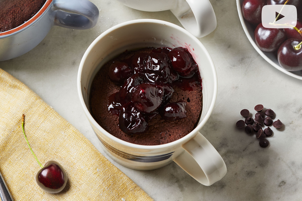Hungry Girl Healthy Black Forest Mug Cake Recipe