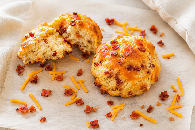 Hungry Girl Healthy Bacon & Cheddar Protein Biscuits Recipe