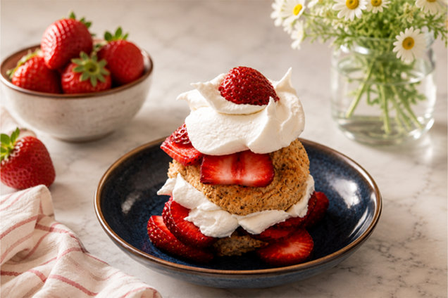 Hungry Girl Healthy Strawberry Shortcake-Style Protein Biscuits Recipe