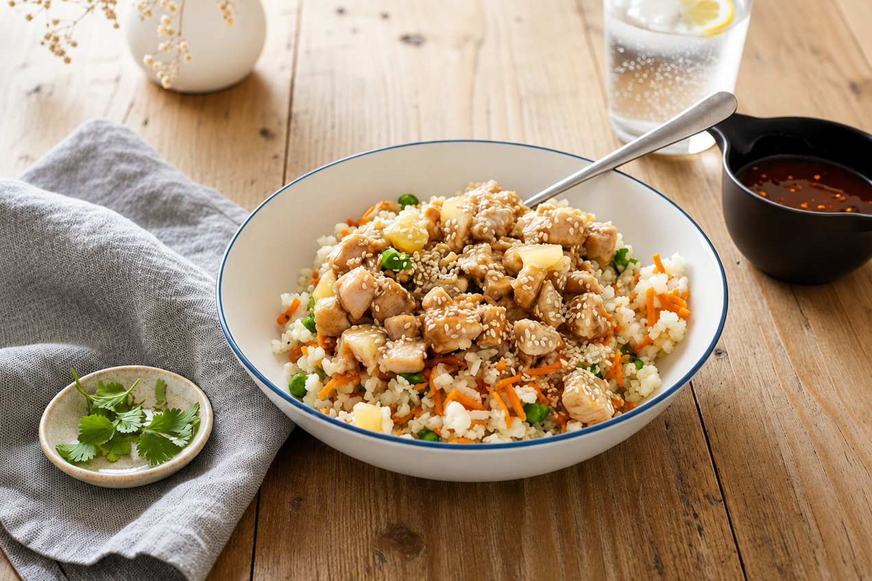 10 Minute Teriyaki Chicken Cauliflower Rice Bowl Recipe Hungry Girl 10-minute-teriyaki-chicken-cauliflower-rice-bowl-recipe-hungry-girl