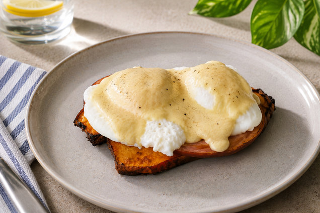 Hungry Girl Healthy Sweet Potato Benedict Recipe