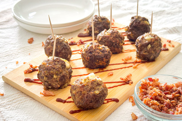 Hungry Girl Healthy Bacon & Cheese Meatballs Recipe