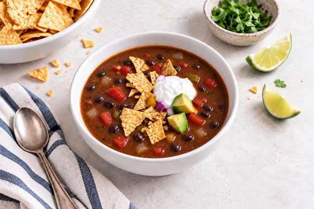 Hungry Girl Healthy Black Bean Taco Soup Recipe