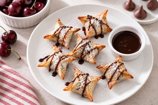 Hungry Girl Healthy Air-Fried Chocolate-Cherry Dumplings Recipe