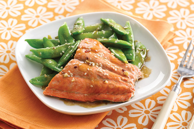 Sesame Salmon &amp; Snap Peas